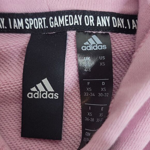 adidas Womens XSmall Hoodie Lighter with Jersey Lineing Pink and Black - Picture 6 of 6